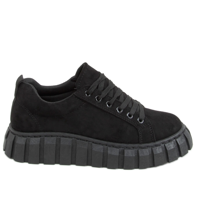 Negro 19287 Zapatillas deportivas All Black con suela gruesa