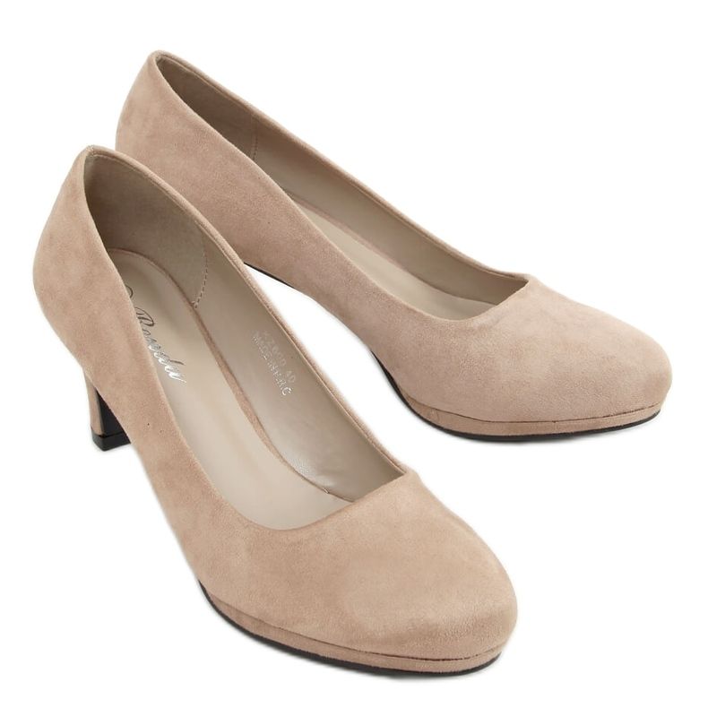Zapatos de salón en la plataforma beige KZ600 Khaki caqui