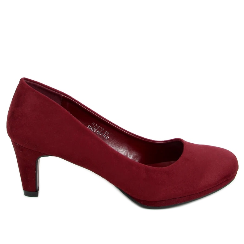 Zapatos de salón en la plataforma vino burdeos KZ600 rojo multicolor