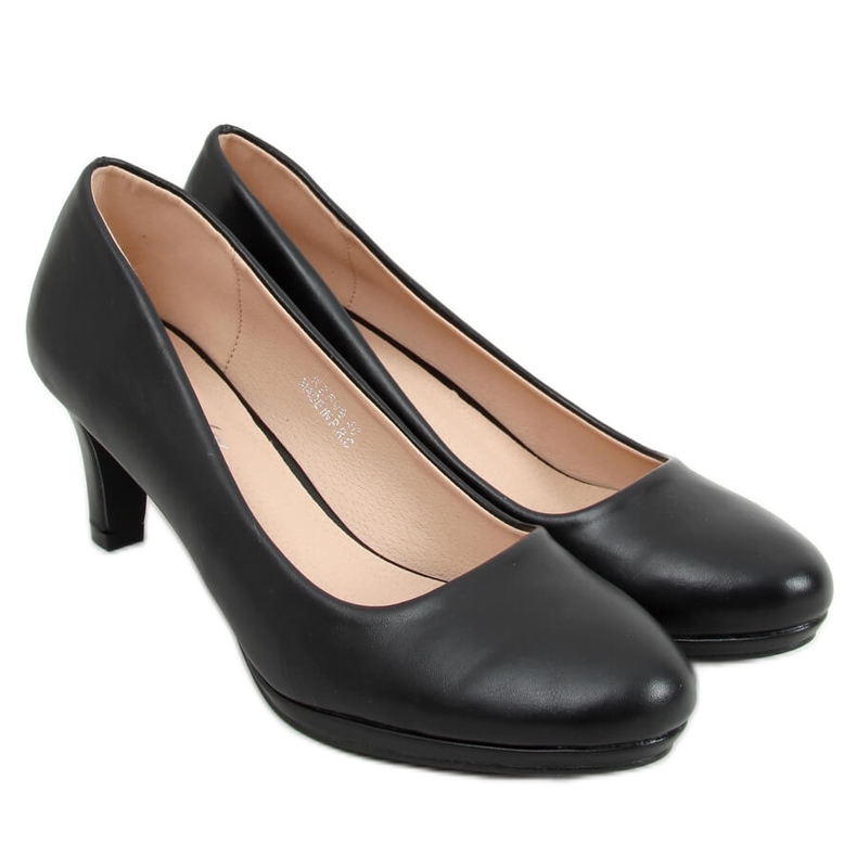 Black Pumps en la plataforma negra KZ599 Black negro