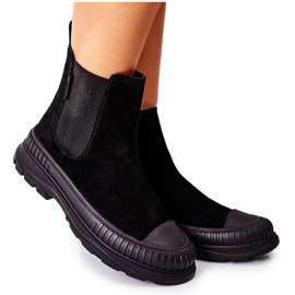 Botines Mujer Botines Chelsea Piel Ante Big Star II274354 Negro