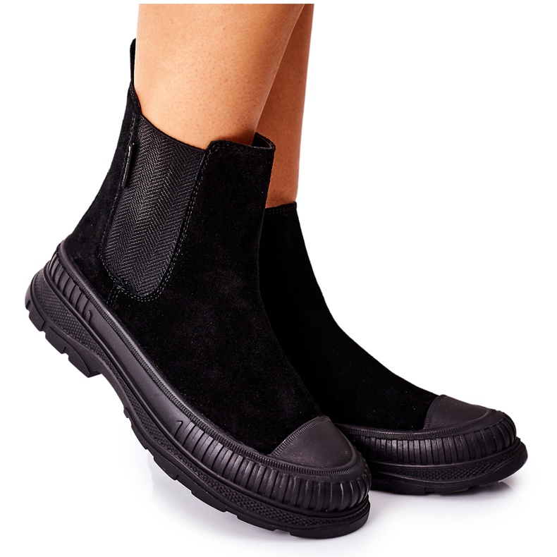 Botines Mujer Botines Chelsea Piel Ante Big Star II274354 Negro