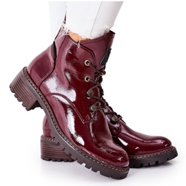 Vinceza Botas de abrigo Cloghan lacado granate burdeos