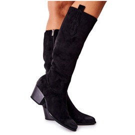 Vinceza Botas De Mujer Con Tacón Alto Negro Sillogue
