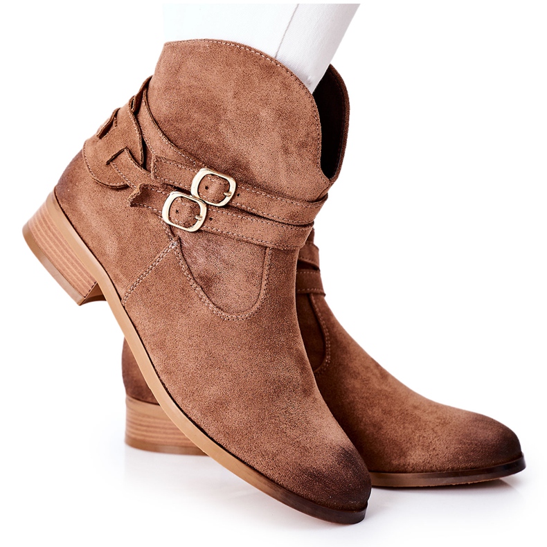 Vinceza Botas cálidas de ante para mujer Beige Castlerock marrón
