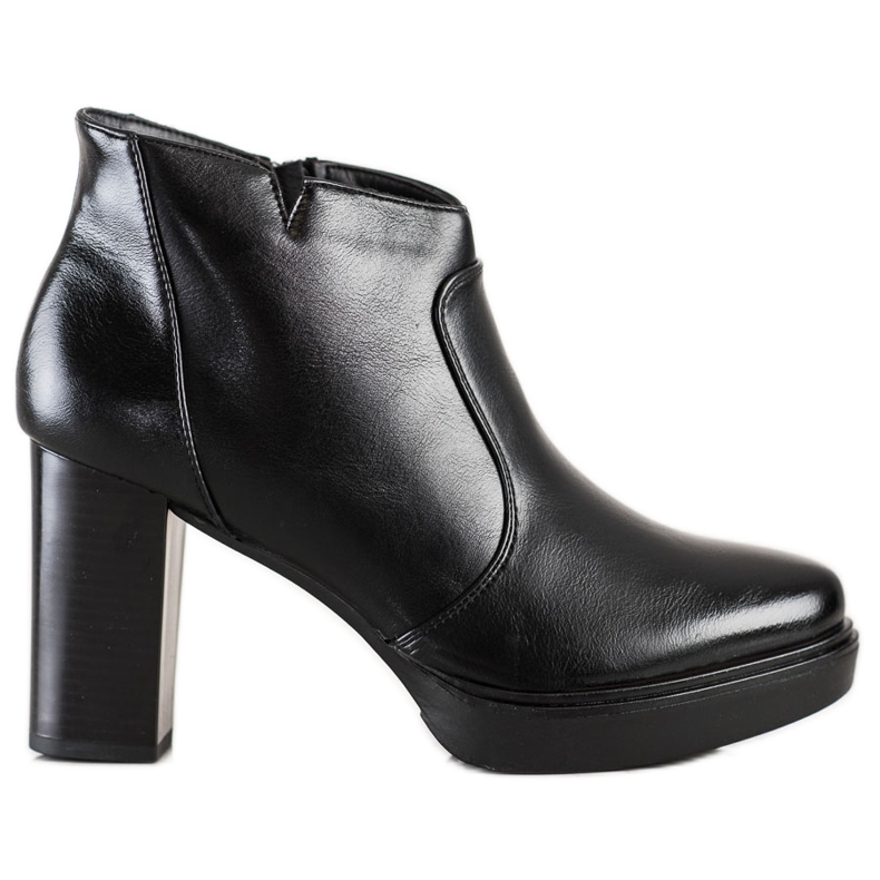Sabatina Botas bajas en la plataforma negro
