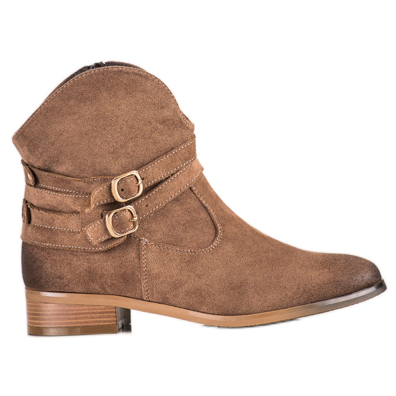 Bota cowboy VINCEZA con hebillas marrón