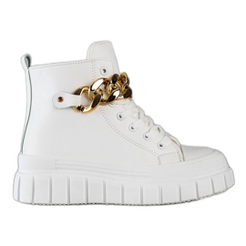 Seastar Zapatillas altas con cadena blanco