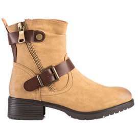 Sabatina Botas de trabajo de cuero ecológico marrón Sabatina Botas de trabajo de cuero ecológico marrón