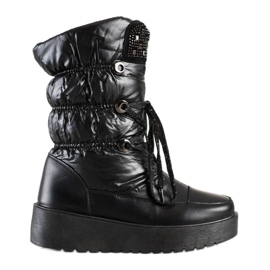 S. BARSKI Stylowe Śniegowce S.BARSKI negro