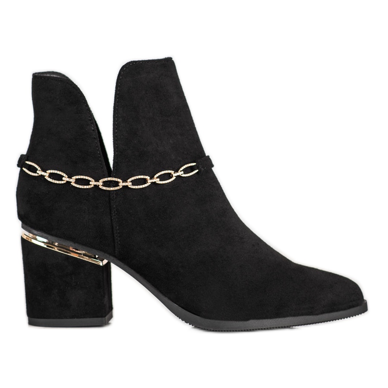 Seastar Botas elegantes con una cadena negro
