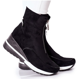 Vinceza Botas de mujer con cuña Black Glenvar negro