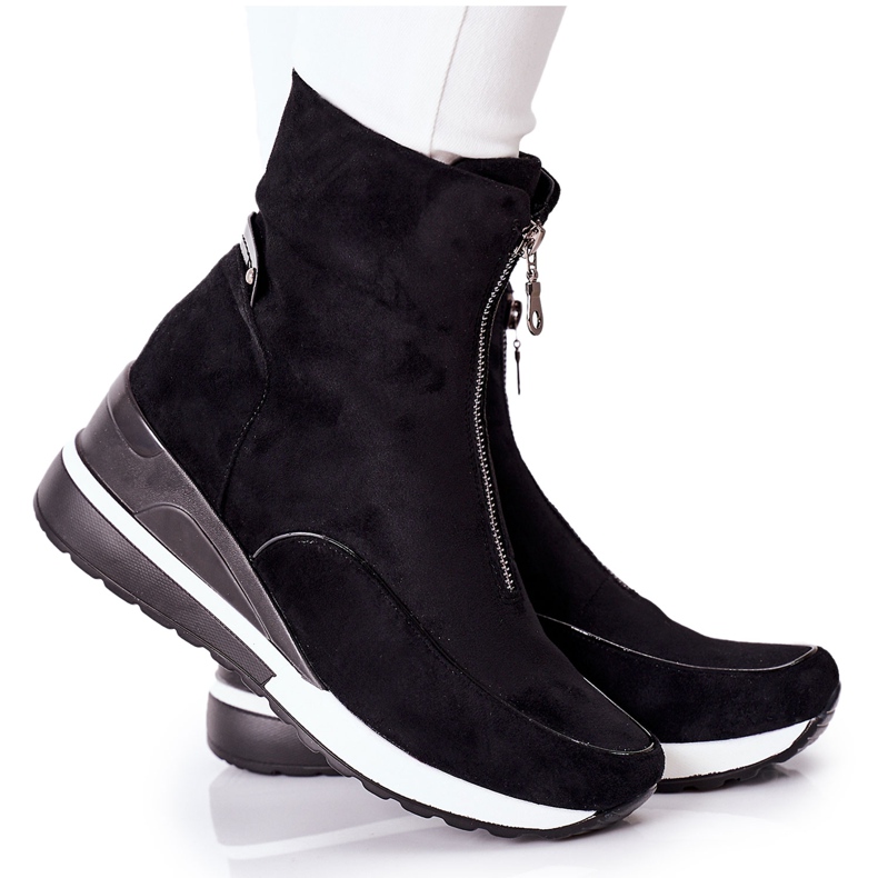 Vinceza Botas de mujer con cuña Black Glenvar negro