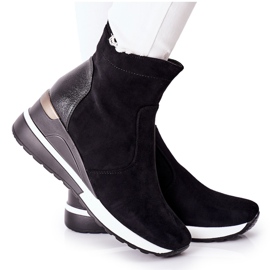 Vinceza Botas de mujer con cuña Black Greenfort negro