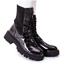 PM1 Botas de Mujer Lacadas Negras Maxine negro