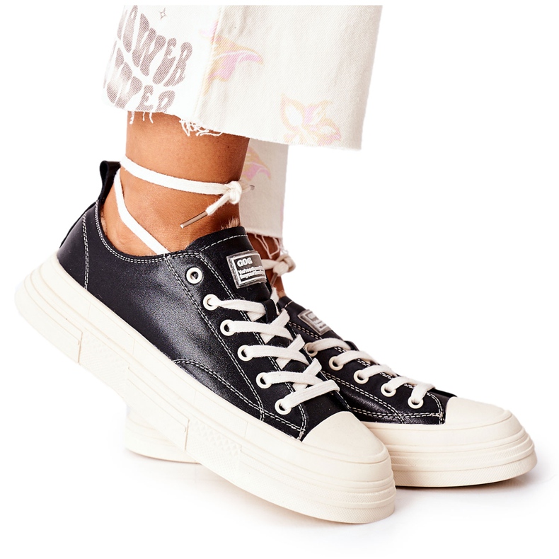 Zapatillas de mujer con aislamiento GOE II2N4035 Negro blanco