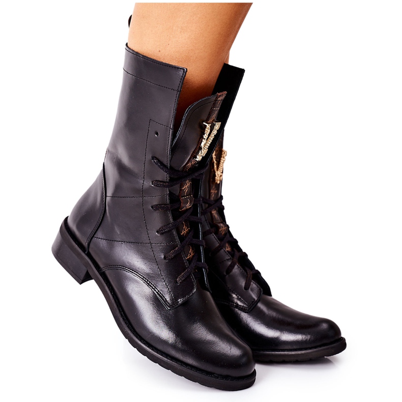Botas de Piel Mujer Nicole Black 2581/001 negro