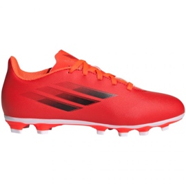 Botas de fútbol Adidas X Speedflow.4 FxG Jr FY3319 rojo naranjas y rojos