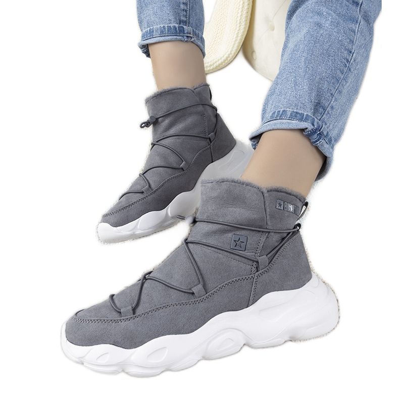 Botas de nieve elegantes grises de Big Star para mujer Marrero