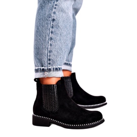 Botines Mujer Jodhpur Boots Suede Black Meagan negro