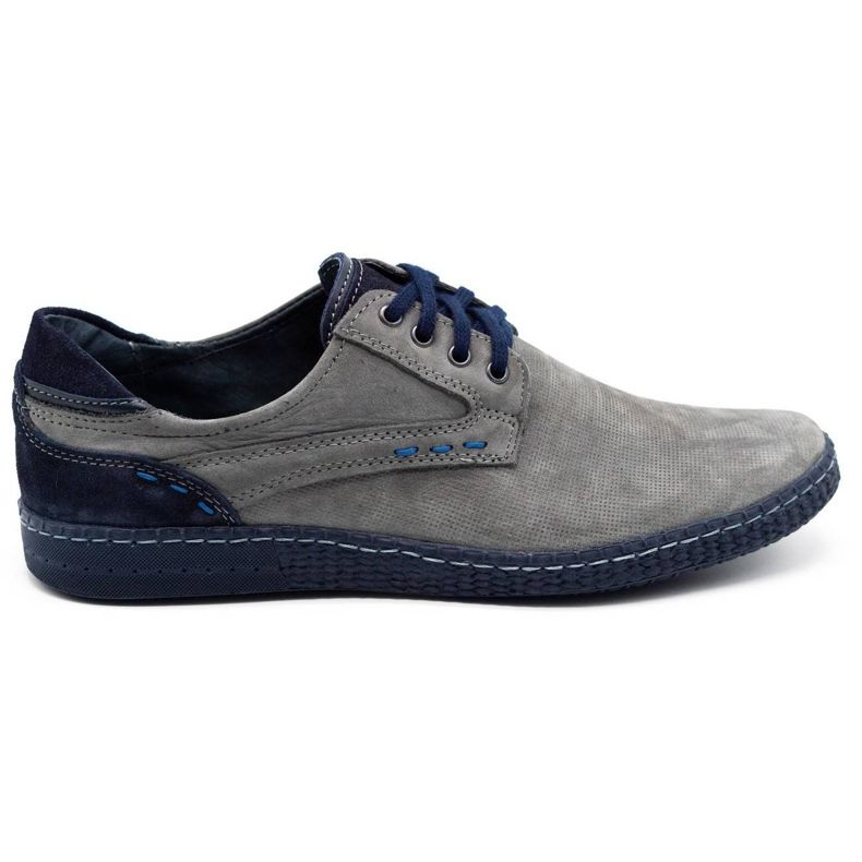 KOMODO Zapatos casual hombre 848 gris azul marino