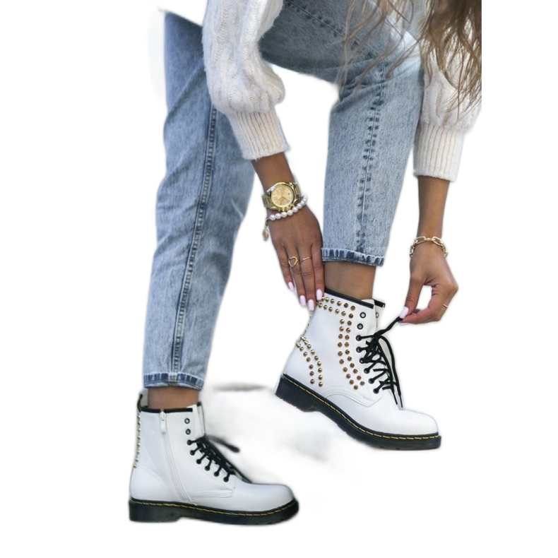 Bolsos White Marten con tachuelas blanco