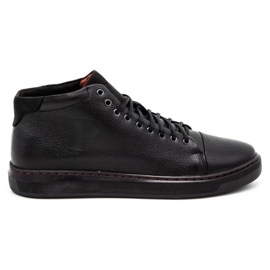 Polbut Zapatos con aislamiento de piel para hombre 2110F Negro