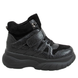 Zapatos de suela alta KL-771 Negro Zapatos de suela alta KL-771 Negro