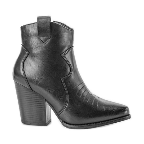 Botas negras en el poste Forte negro
