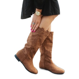 Botas planas Thelma camel marrón