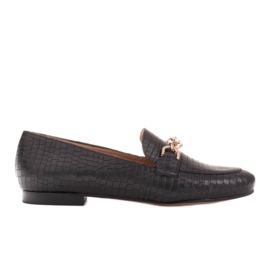Marco Shoes Bailarinas con cadena de oro negro
