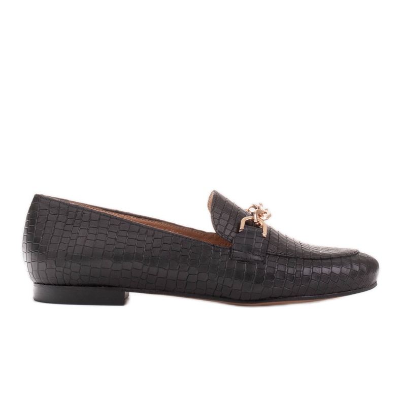 Marco Shoes Bailarinas con cadena de oro negro