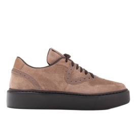 Marco Shoes Zapatillas ligeras de terciopelo natural beige