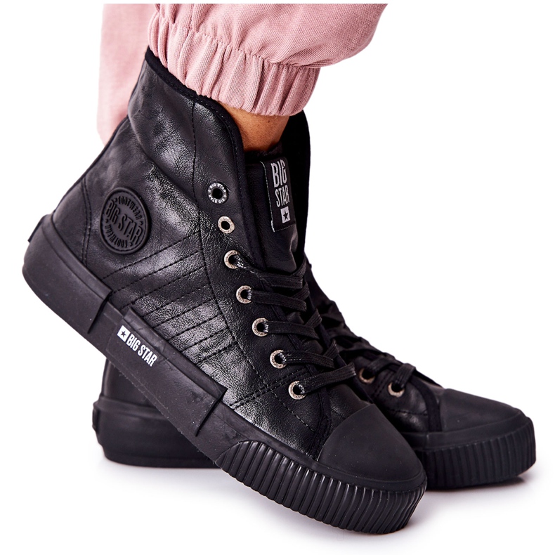 Zapatillas de mujer Big Star II274155 Black insulated negro