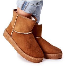 Botas de nieve de piel para mujer Big Star II274441 Camel marrón