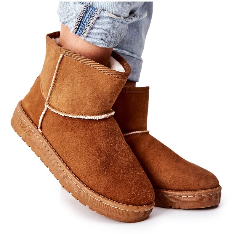 Botas de nieve de piel para mujer Big Star II274441 Camel marrón Botas de nieve de piel para mujer Big Star II274441 Camel marrón