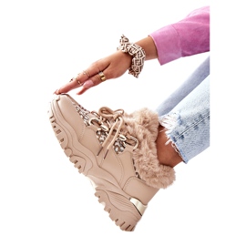 PM1 Calzado deportivo cálido de mujer Khaki Heart Beats caqui PM1 Calzado deportivo cálido de mujer Khaki Heart Beats caqui