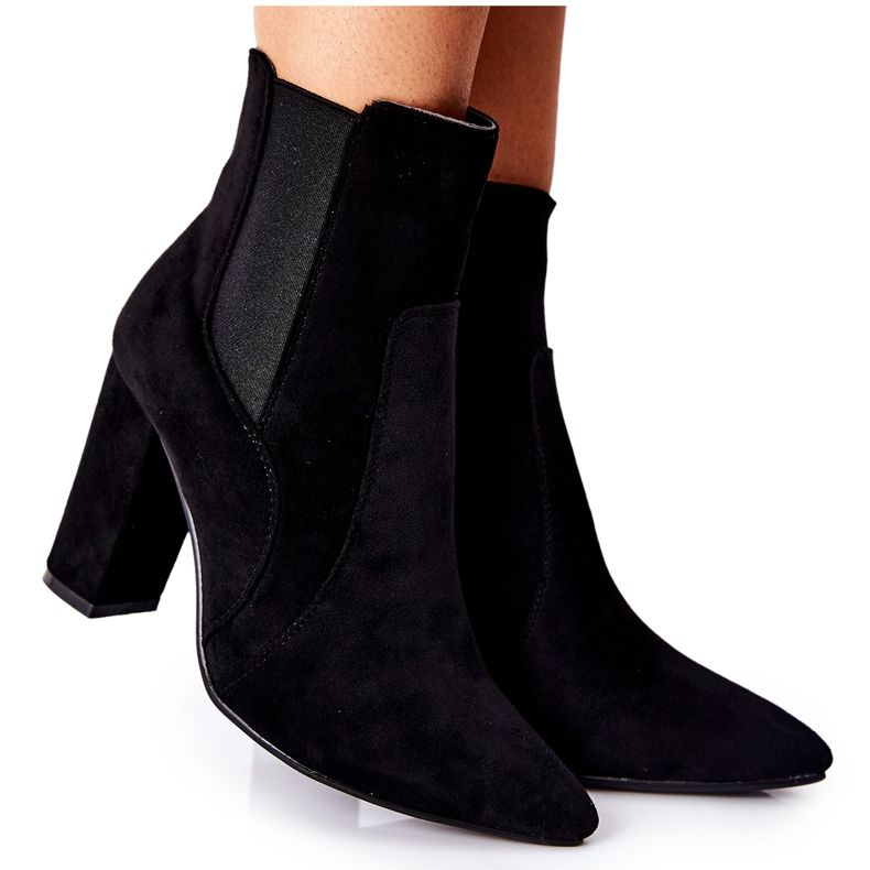 PG1 De Mujer Ante Botas Con Tacón Negro Kastren PG1 De Mujer Ante Botas Con Tacón Negro Kastren