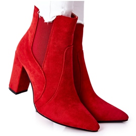 PG1 De Mujer Ante Botas Con Tacón Rojo Kastren
