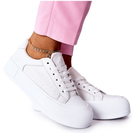 FB3 Zapatillas De Mujer En La Plataforma Blanco Miel