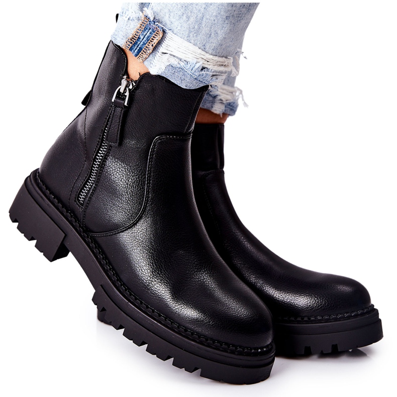 PE1 Botas altas negras con cremalleras Silvan negro PE1 Botas altas negras con cremalleras Silvan negro