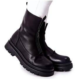 PE1 Botas de Mujer con Cremallera Negra Tierra negro