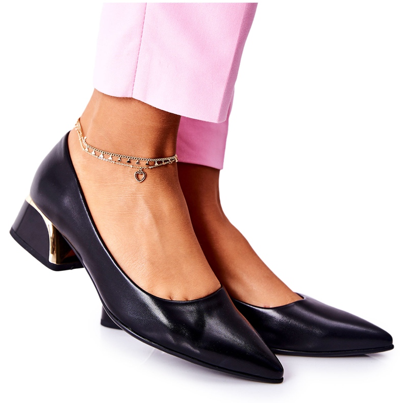 S.Barski Zapatos De Tacón De Piel Elegantes Black Samira negro