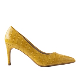 Zapatos mostaza con tacón de aguja Byatt amarillo
