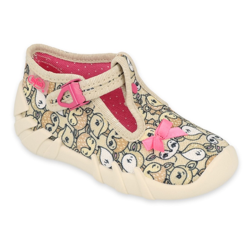 Calzado infantil befado 110P437 beige marrón rosado