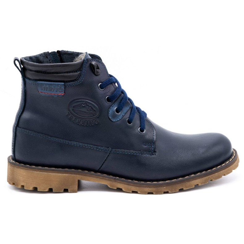 Olivier Botas de invierno de piel 754 azul marino