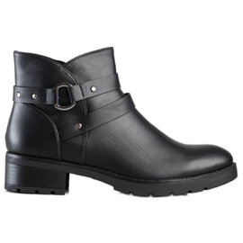 Clowse Botas casual con cinturón decorativo negro
