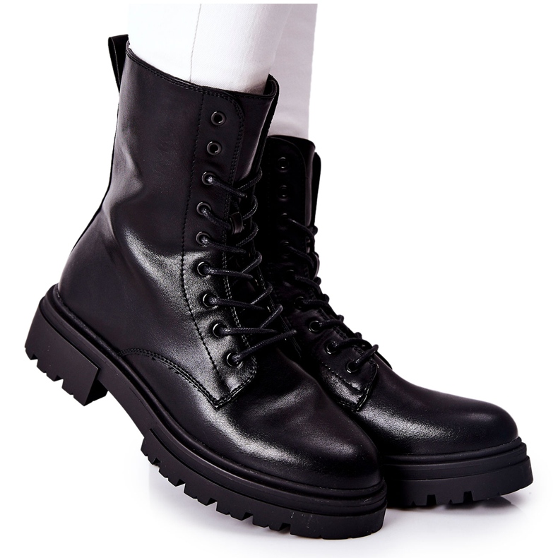 PE1 Botas Altas Trabajadores Rozelle Negro