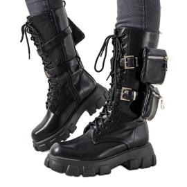 Botas negras con bolsitas Apolline negro