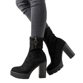 Botines Laurene de ante negro de mujer
